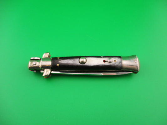 C. Jul Herbertz 21cm Italian Transitional Stiletto Horn Vintage 1960s NOS automatic knife