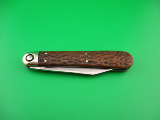 Press Button Knife Co #1000 INVINCIBLE antique bone handled switchblade knife