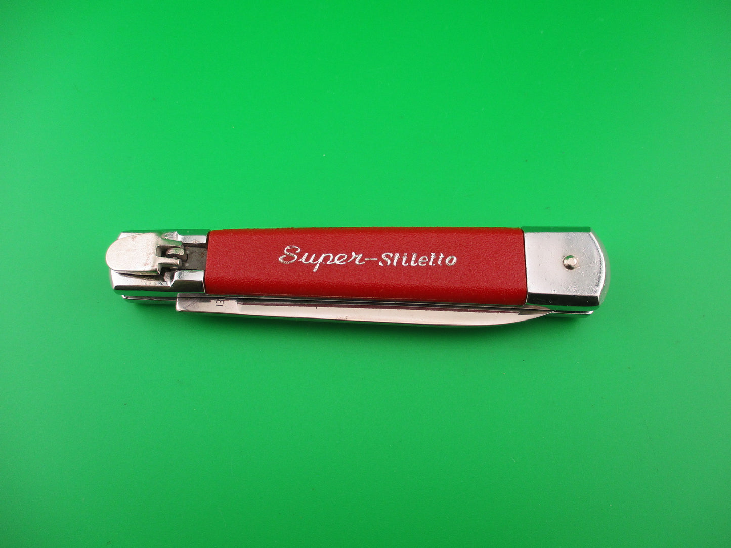 ROSTFREI Super-Stiletto 20cm Vintage Red Lever release automatic knife