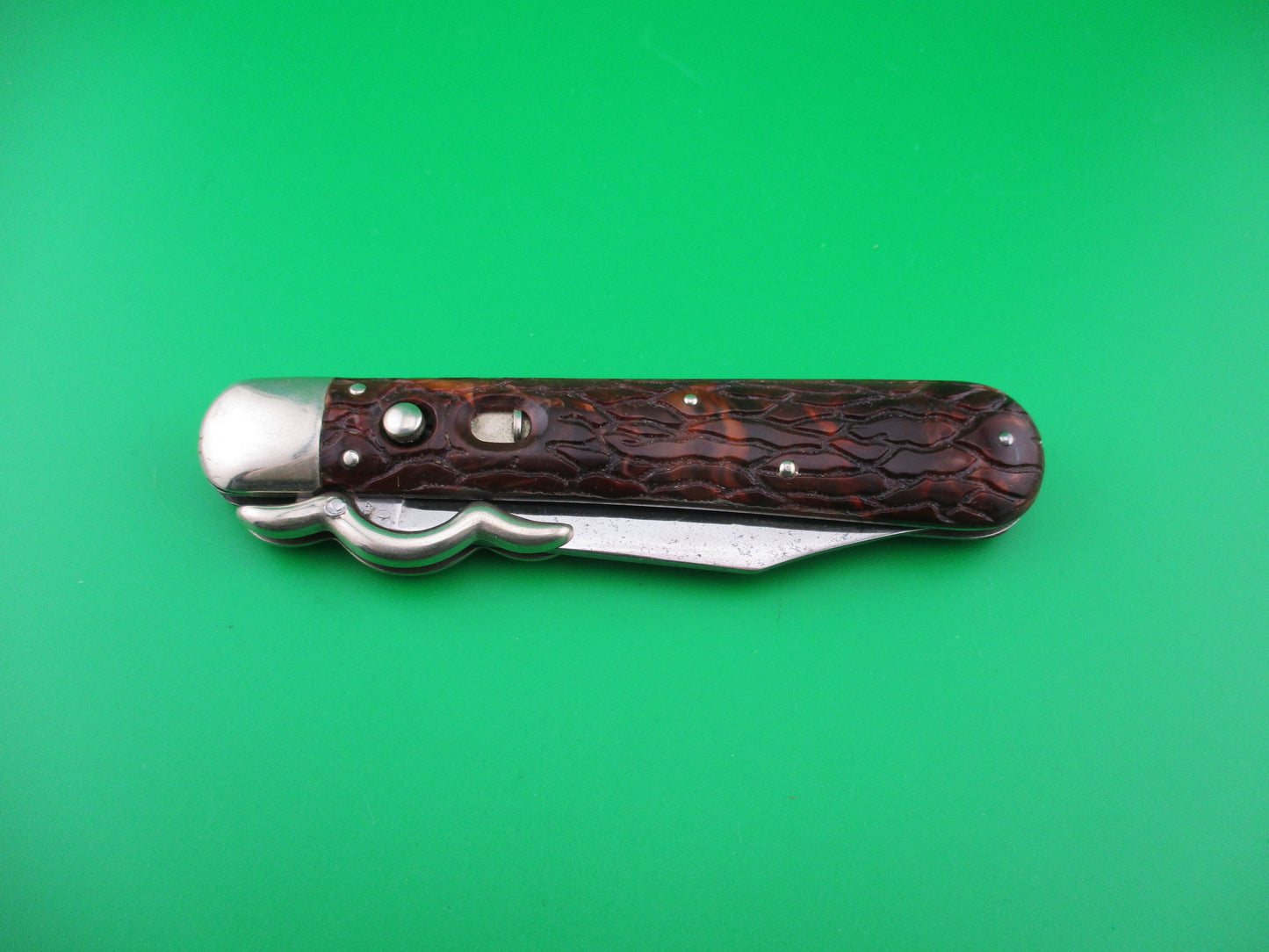 PRESTO Lazy W Folding Guard Hunter Wormgroove switchblade knife USA