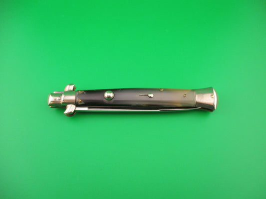INOX PATENT 27cm Vintage Italian Stiletto BOBC Black & Green automatic knife