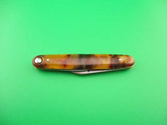 Press Button Knife Co #202 medium double Tortoise celluloid automatic knife