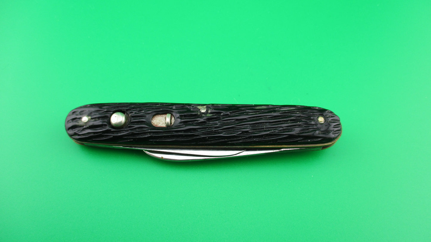 Remington R8065 Double Black jigged vintage switchblade knife