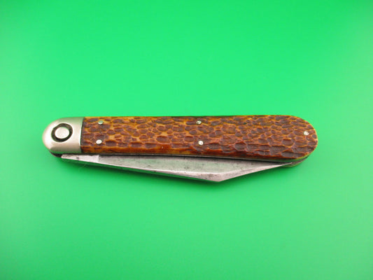 Press Button Knife Co #1000 INVINCIBLE antique switchblade knife w Etch