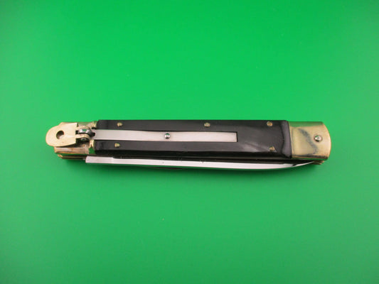 Hubertus 14cm West German Lever Large Horn Slimline 2 blade automatic knife