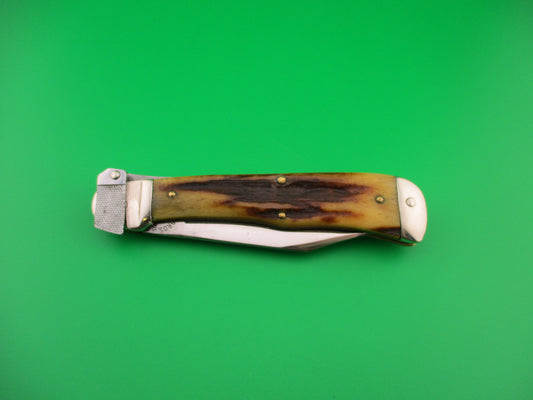 JAEGER BROS MARINETTE, WIS Stag Vintage Automatic knife Aerial Knife Co