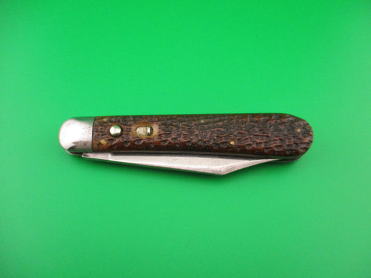 SCHRADE CUT CO Hunter Early 1543 3/4 Jigged Bone antique switchblade knife