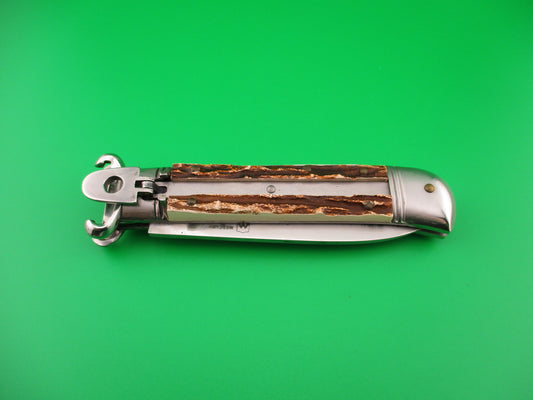 ROSTFREI MERCURY INOX MANIGO 20cm Italian Shell Puller Stag Lever Johnny Cade style switchblade