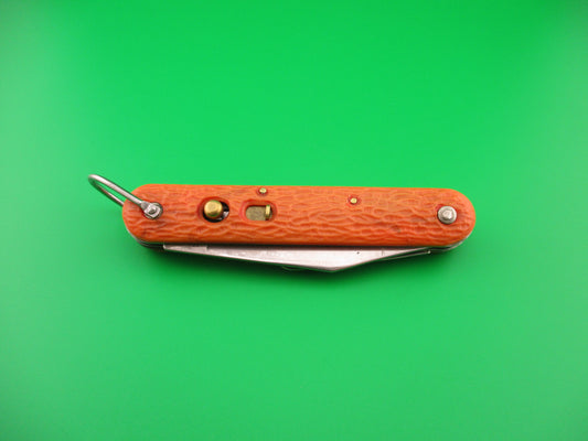 CAMILLUS vintage MC1 Orange paratrooper automatic knife with hook blade