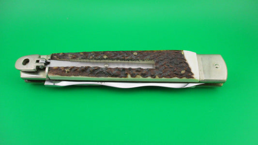 Hubertus 26cm German Slimline Stag KRIS blade Lever automatic knife