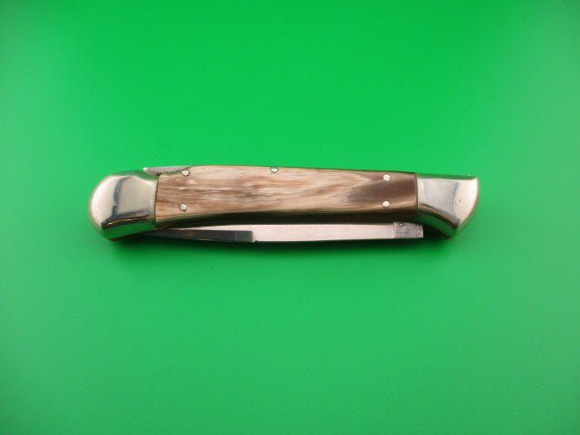 AROSA MANIAGO ITALY 24cm Italian DM Horn Lockback automatic knife