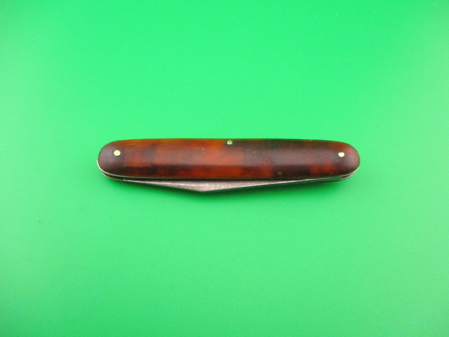 PRESTO single Cigar Tortoise celluloid handle switchblade knife