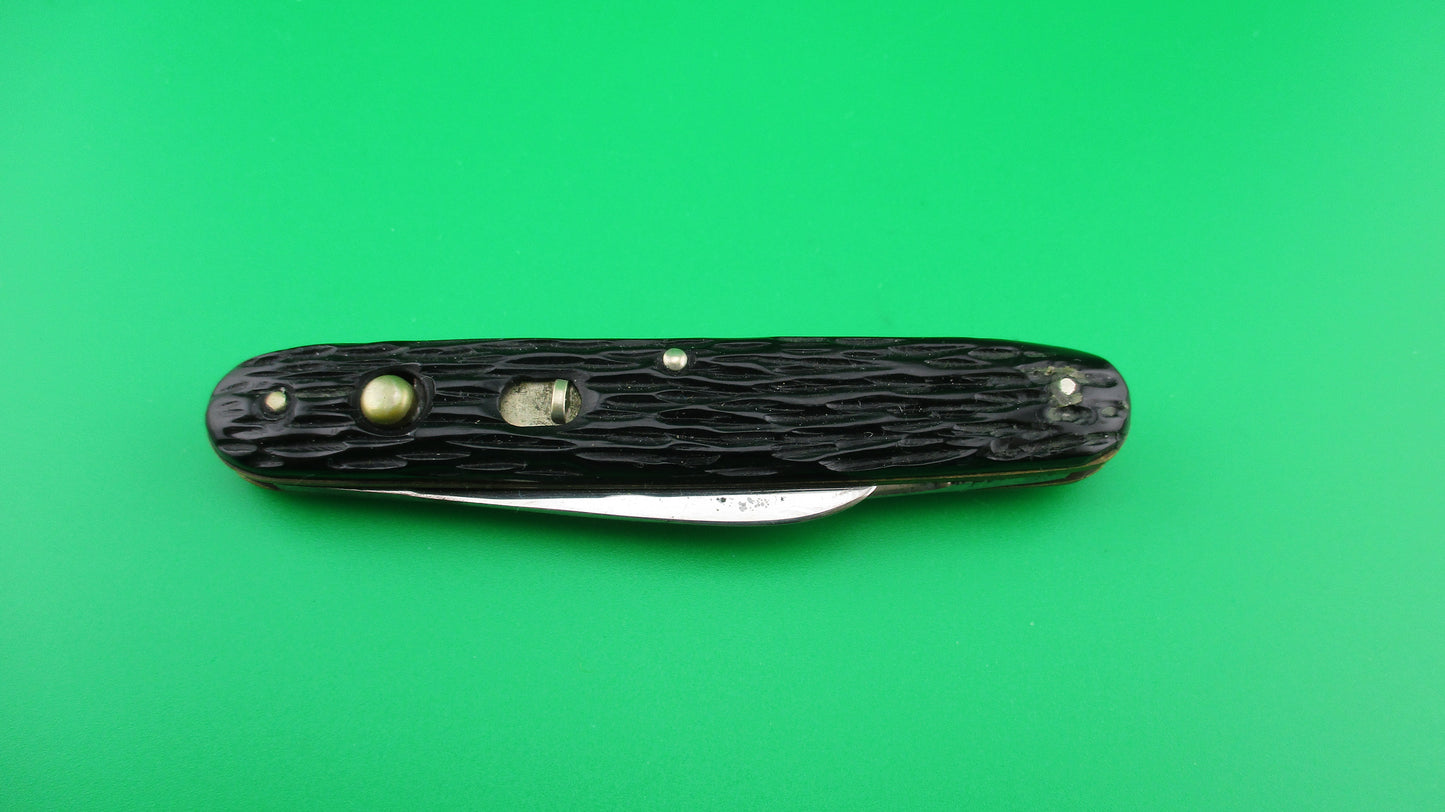 Remington R8065 Double Black jigged vintage switchblade knife