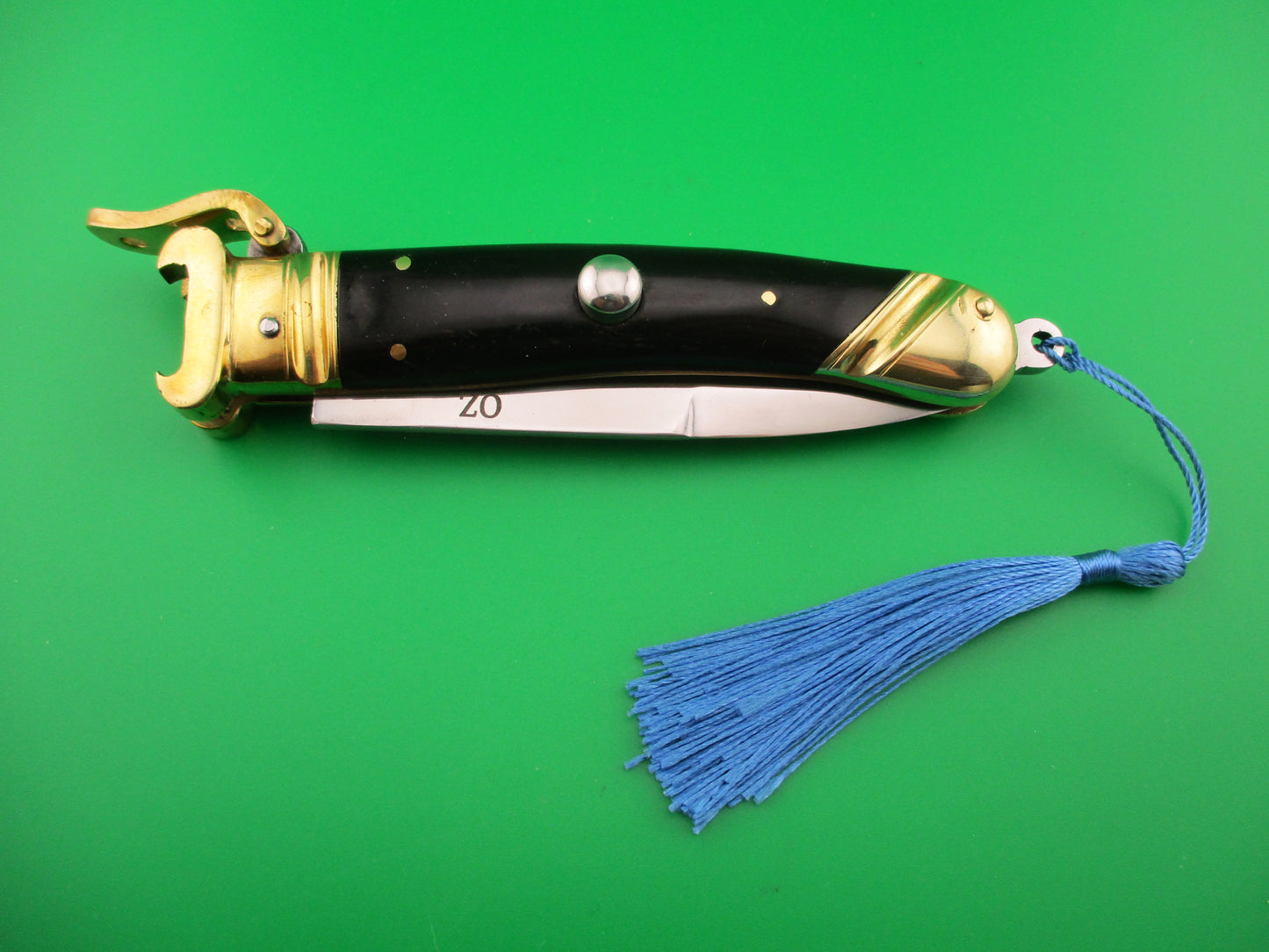 OZ 23cm Scarperia Tonerini Italian Inspired Fulcrum Shell puller Custom Automatic Knife