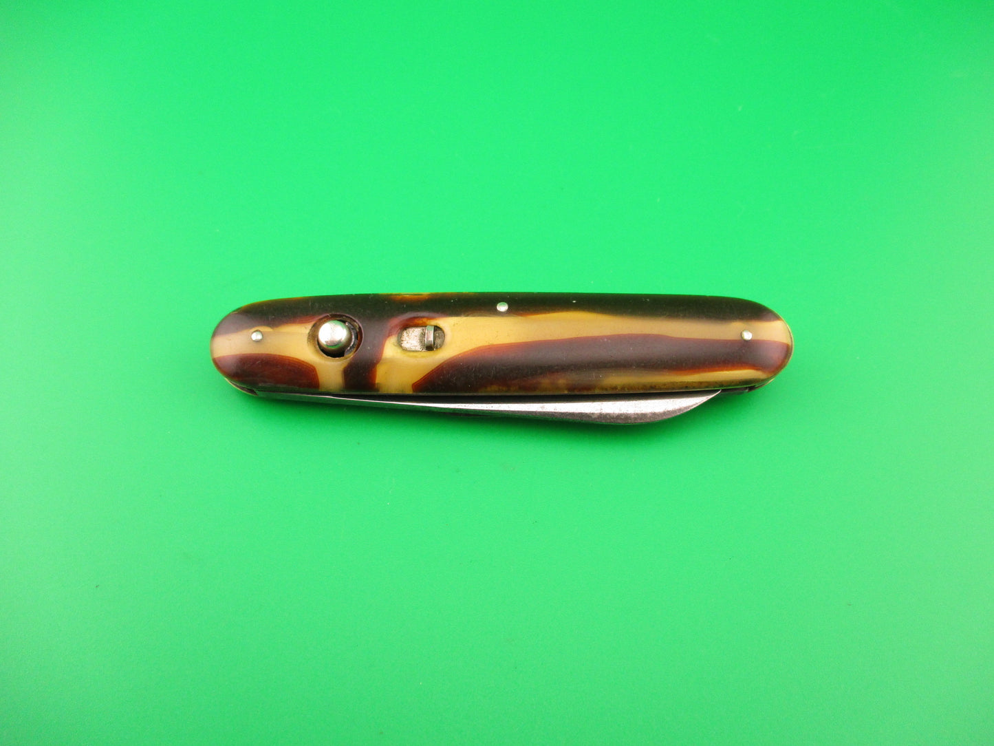 SCHRADE CUT CO Large 3 3/4" double Spear Butter & Molasses automatic knife