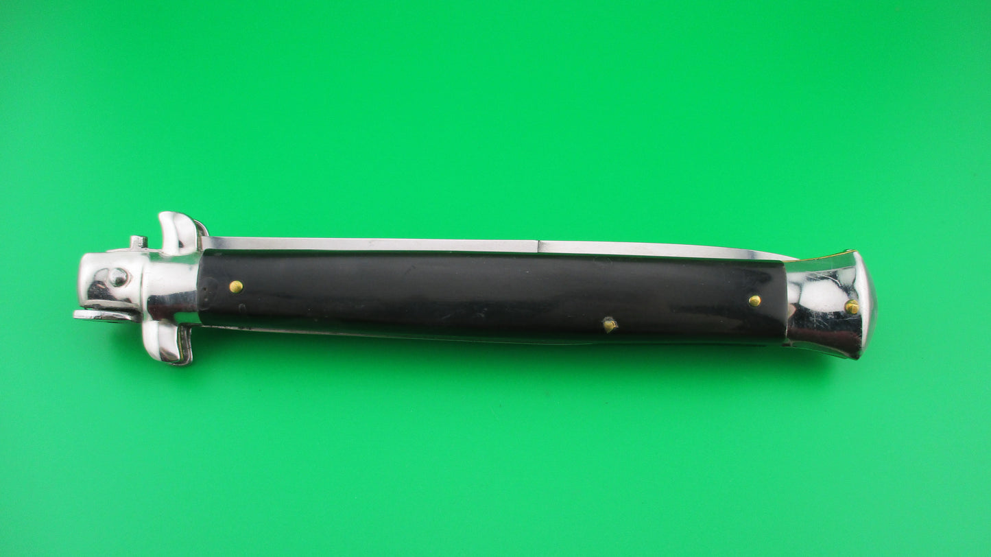 INOX 33cm Italian Stiletto vintage 1980s Dark Horn automatic knife