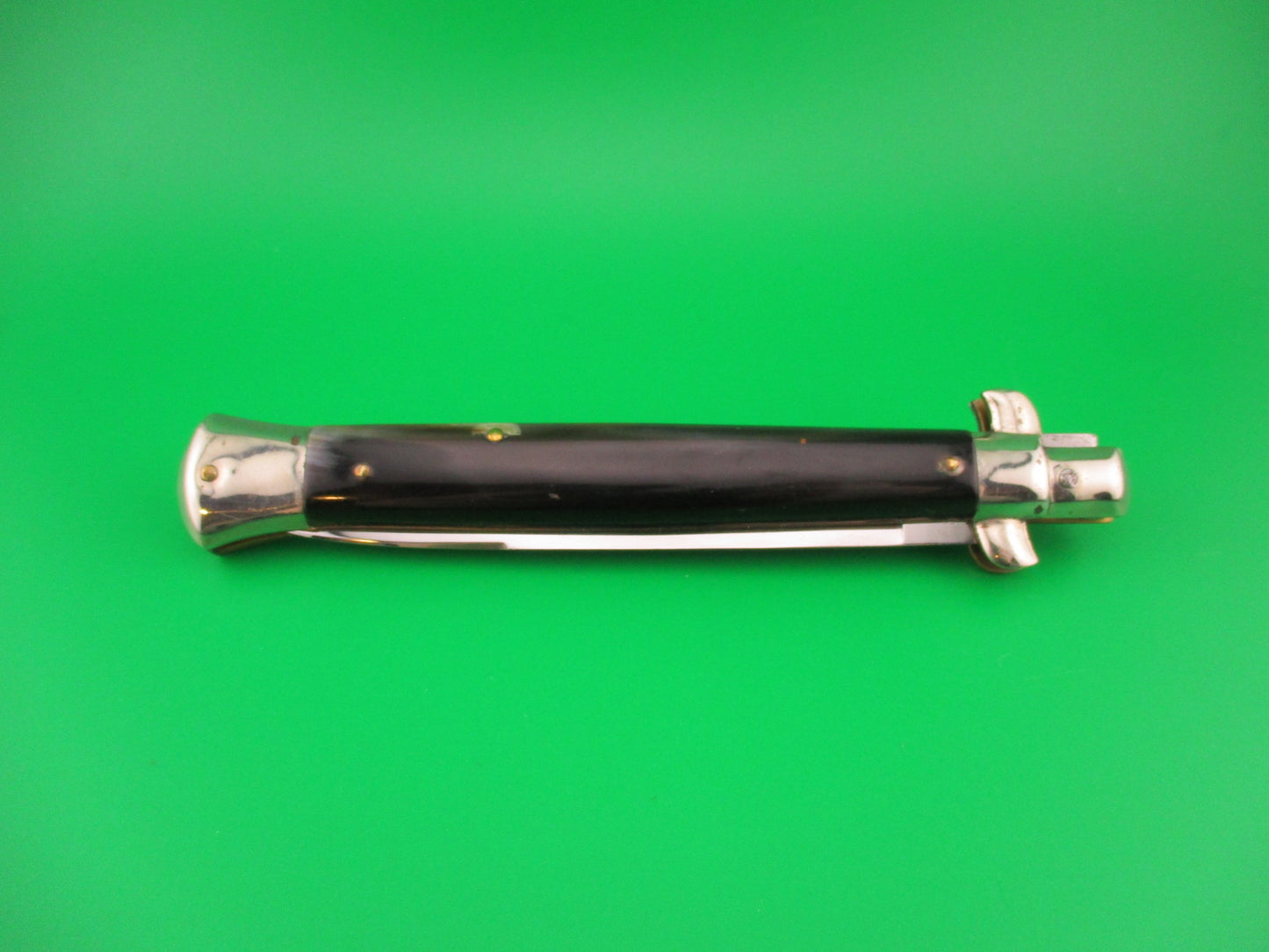 INOX PATENT 27cm Vintage Italian Stiletto BOBC Black & Green automatic knife