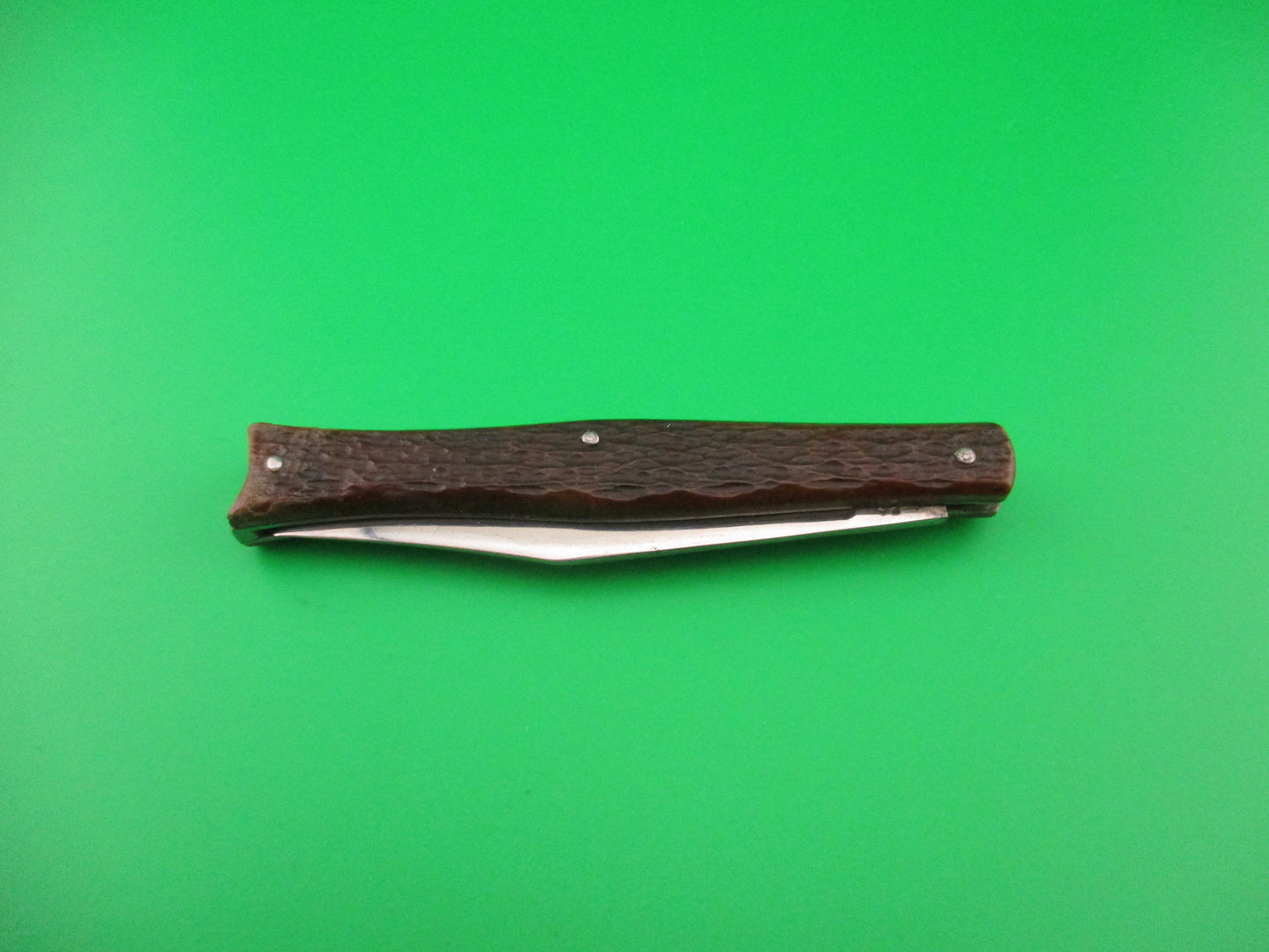 PRESTO #6000S Fishtail Jigged Bone scales Vintage switchblade knife