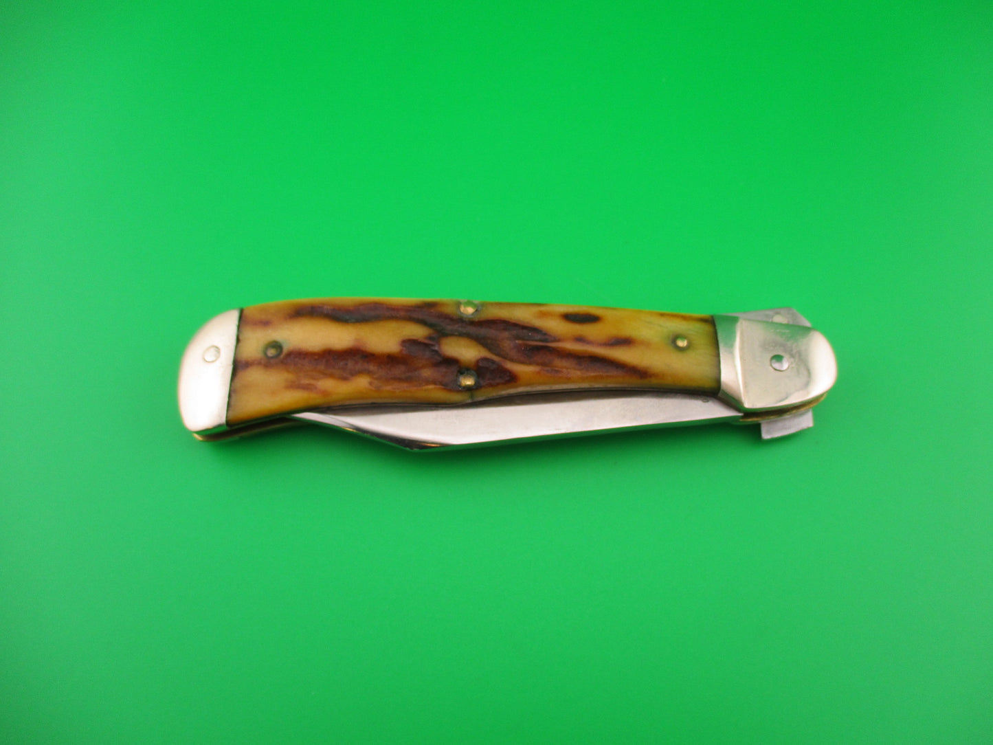 JAEGER BROS MARINETTE, WIS Stag Vintage Automatic knife Aerial Knife Co