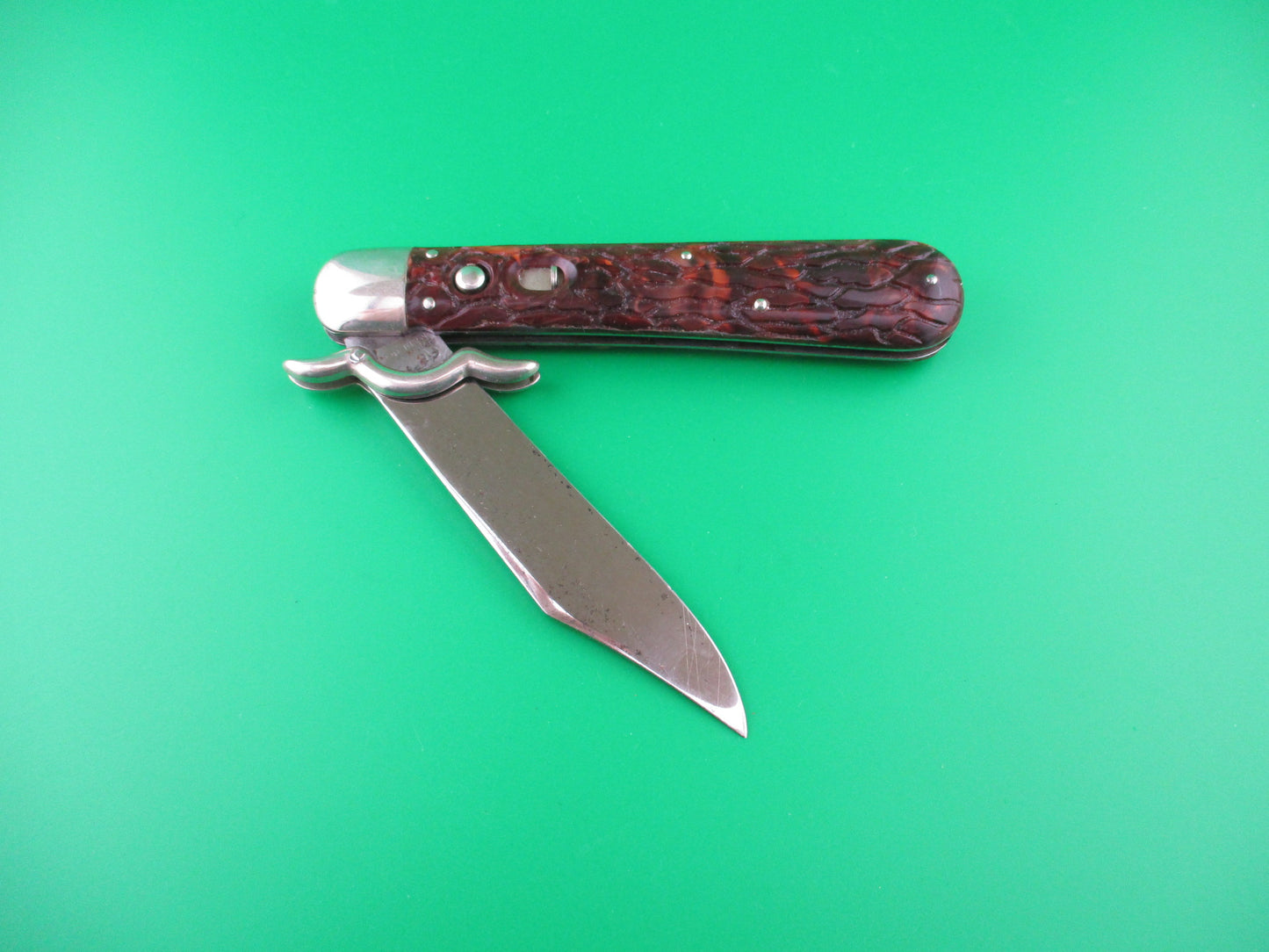 PRESTO Lazy W Folding Guard Hunter Wormgroove switchblade knife USA