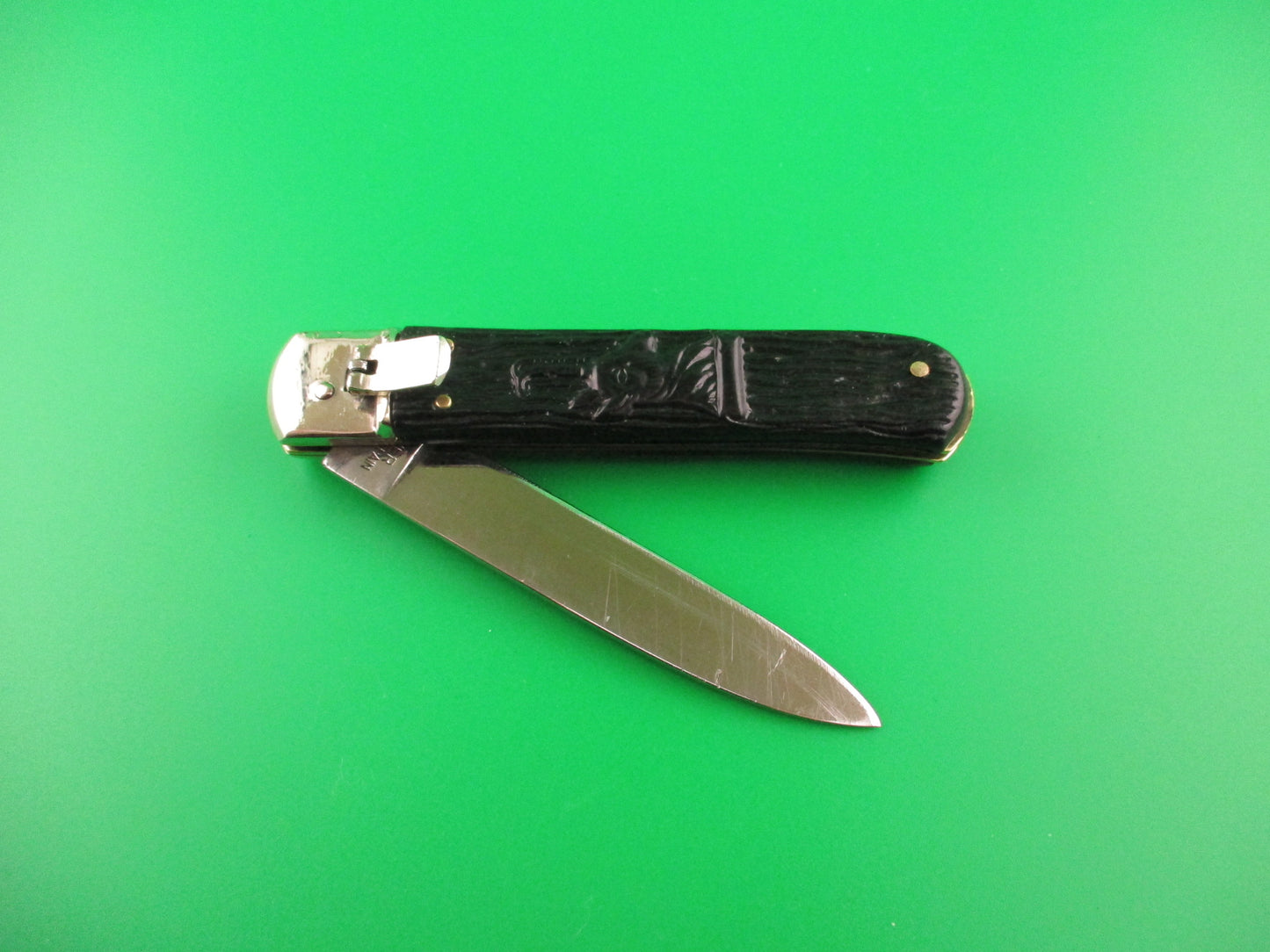 IHER INOX SPAIN 20cm Spanish Lever Chamois Antelope automatic knife