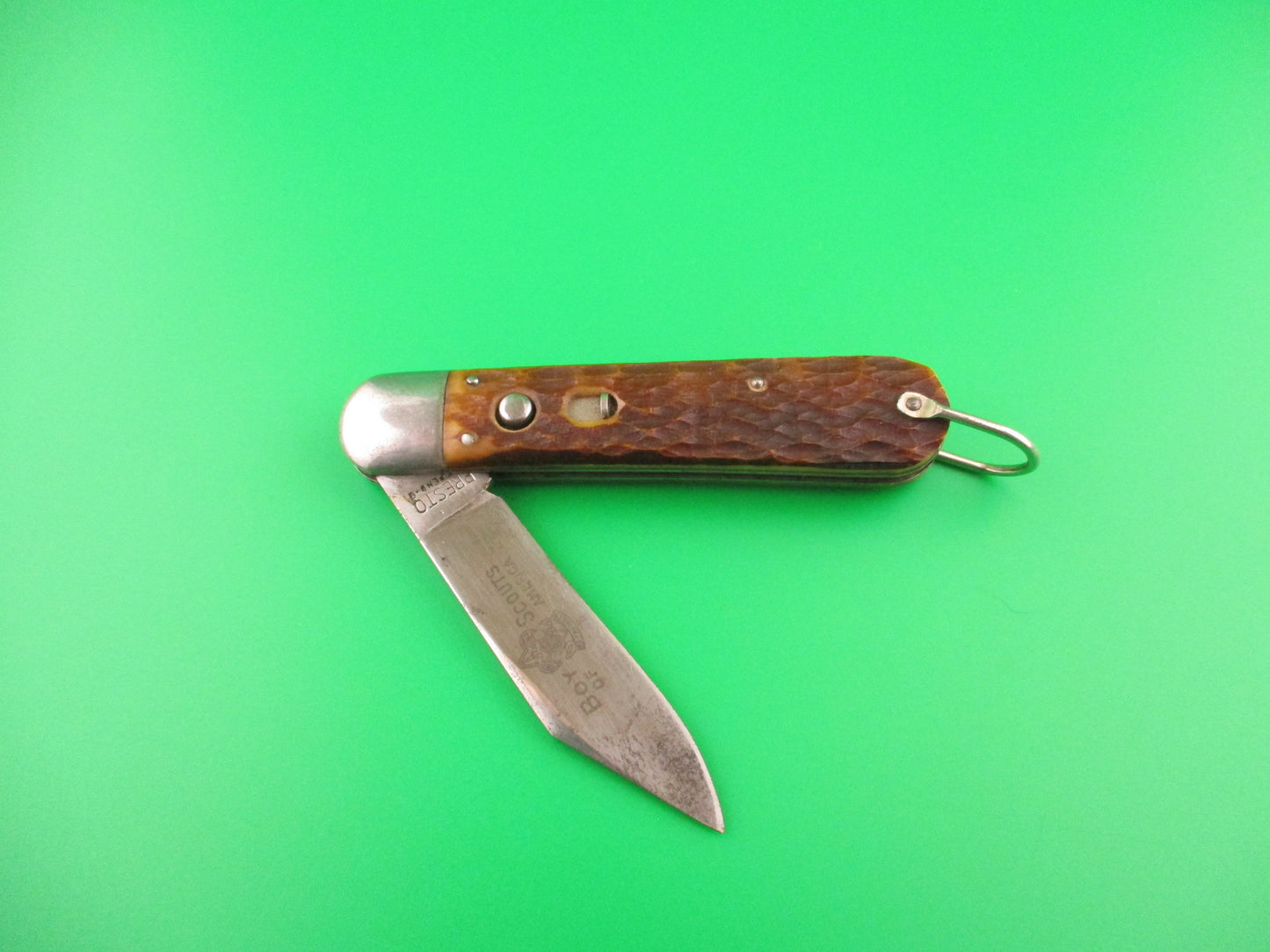 Vintage PRESTO BOY SCOUTS OF AMERICA automatic knife made 1940s