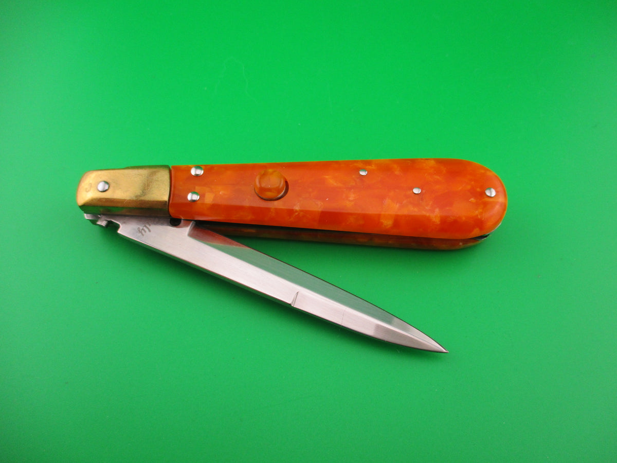 Italy 22cm Italian Swivel bolster Customized "Orange Madness" automatic knife Slo Joe