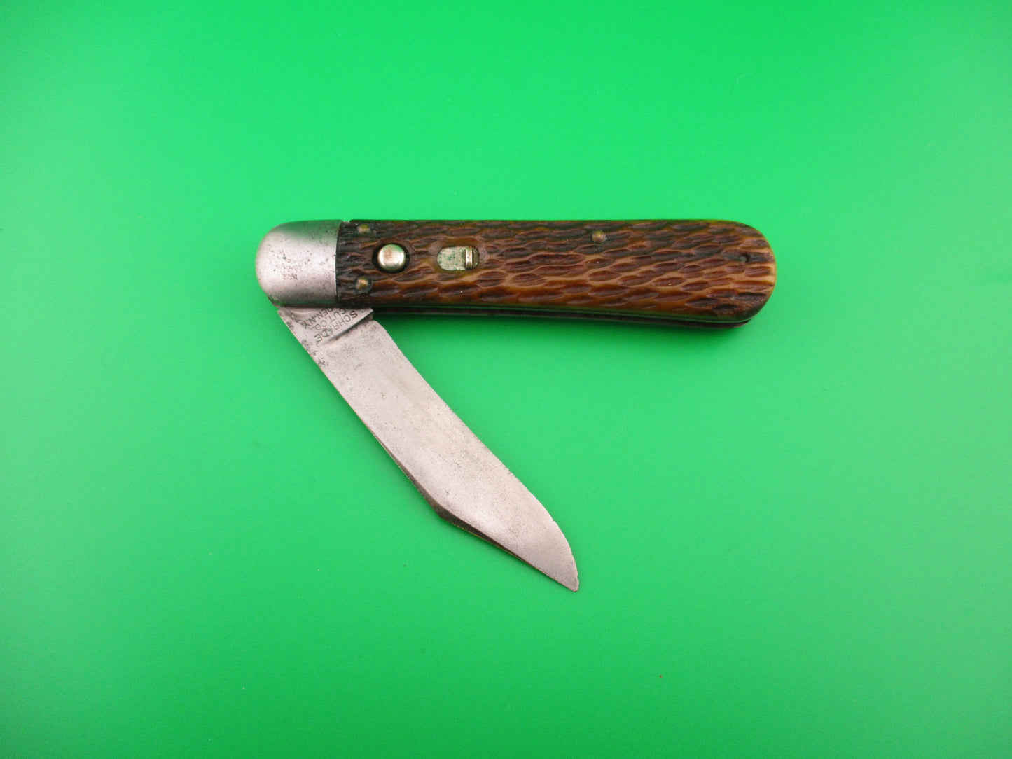 SCHRADE CUT CO 1553 3/4 Scout Jigged bone automatic knife