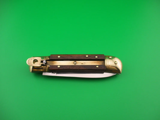 LINDER 420 ROSTFREI 20cm German Lever Brass & Wood automatic knife