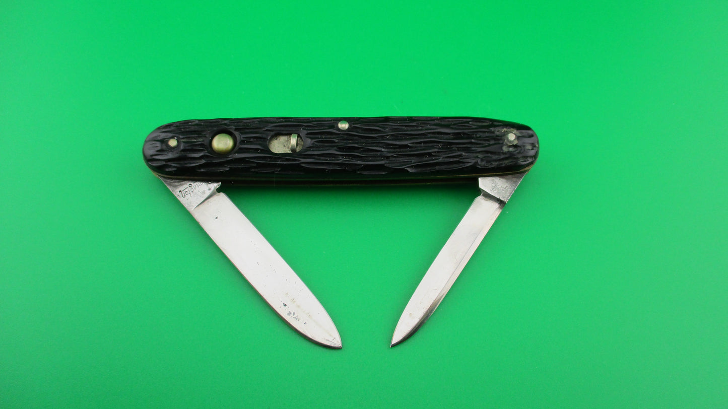 Remington R8065 Double Black jigged vintage switchblade knife