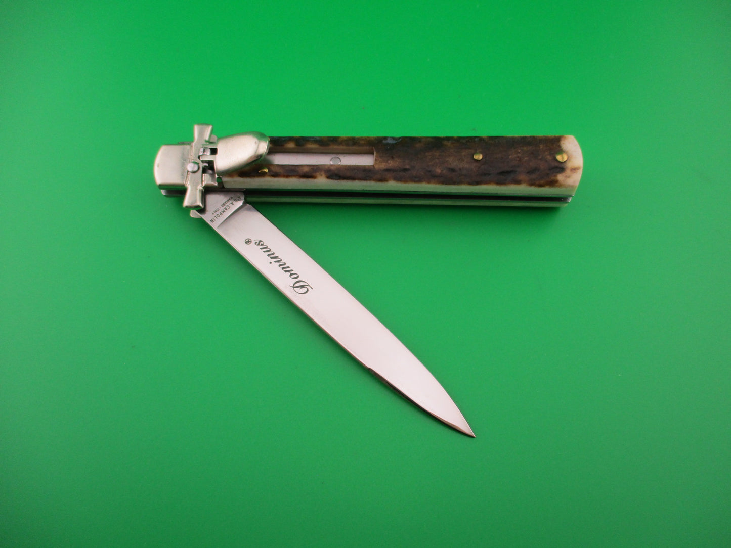 AGA CAMPOLIN Dominus 23cm Stag Lever automatic knife