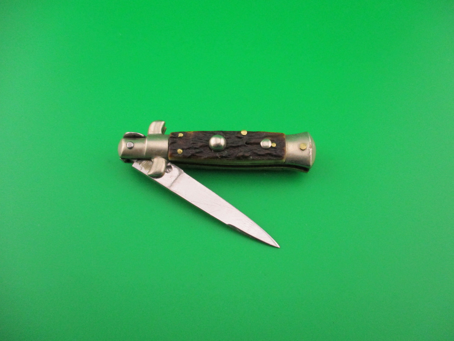 INOXID 12cm Italian Picklock Vintage 1950s Stag automatic knife