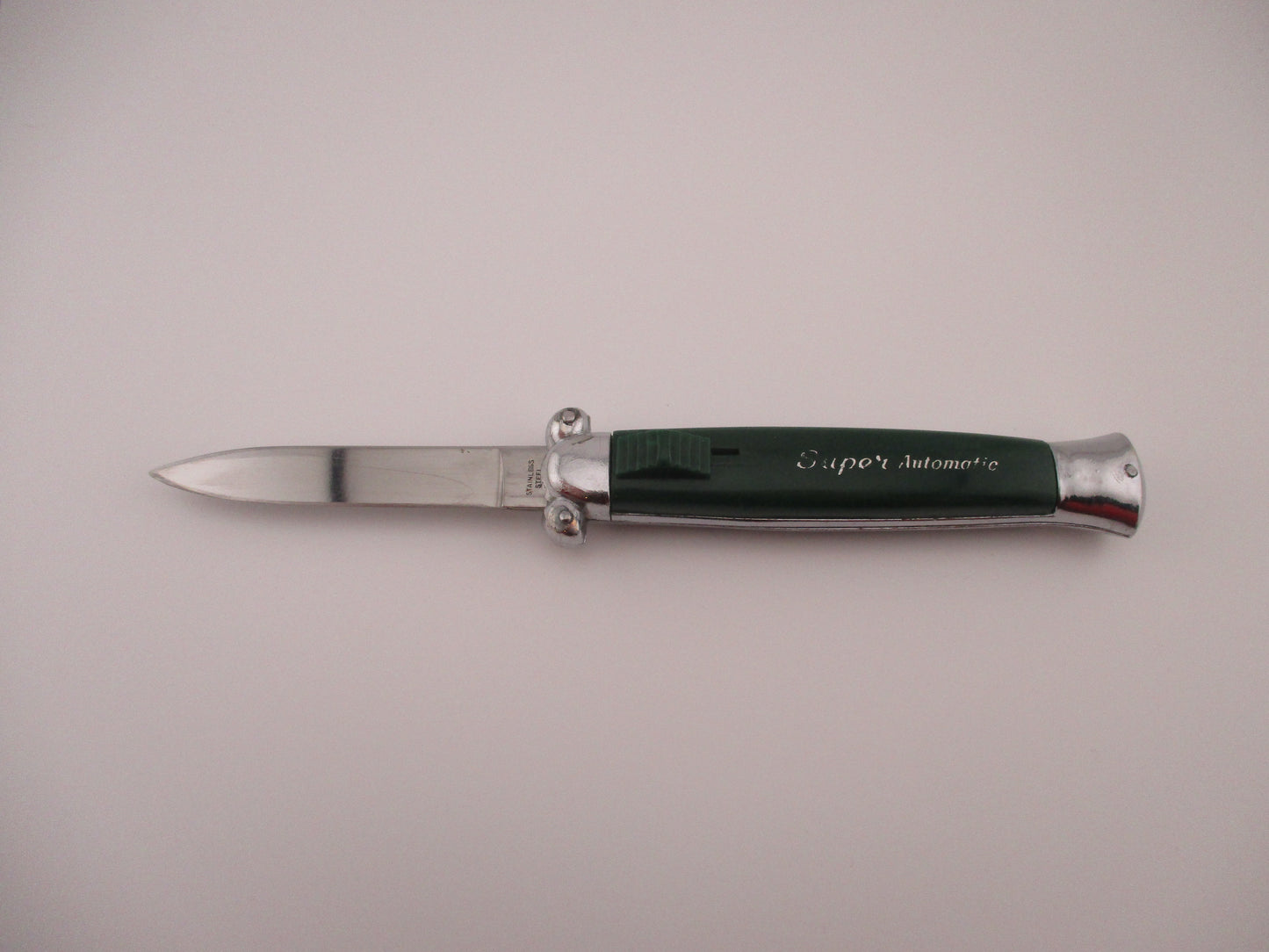 STAINLESS STEEL 21cm Super Automatic OTF DA Rare GREEN automatic knife