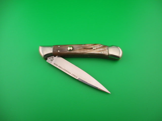 AROSA MANIAGO ITALY 24cm Italian DM Horn Lockback automatic knife