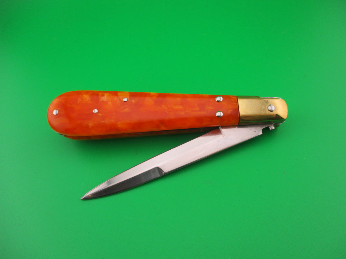 Italy 22cm Italian Swivel bolster Customized "Orange Madness" automatic knife Slo Joe