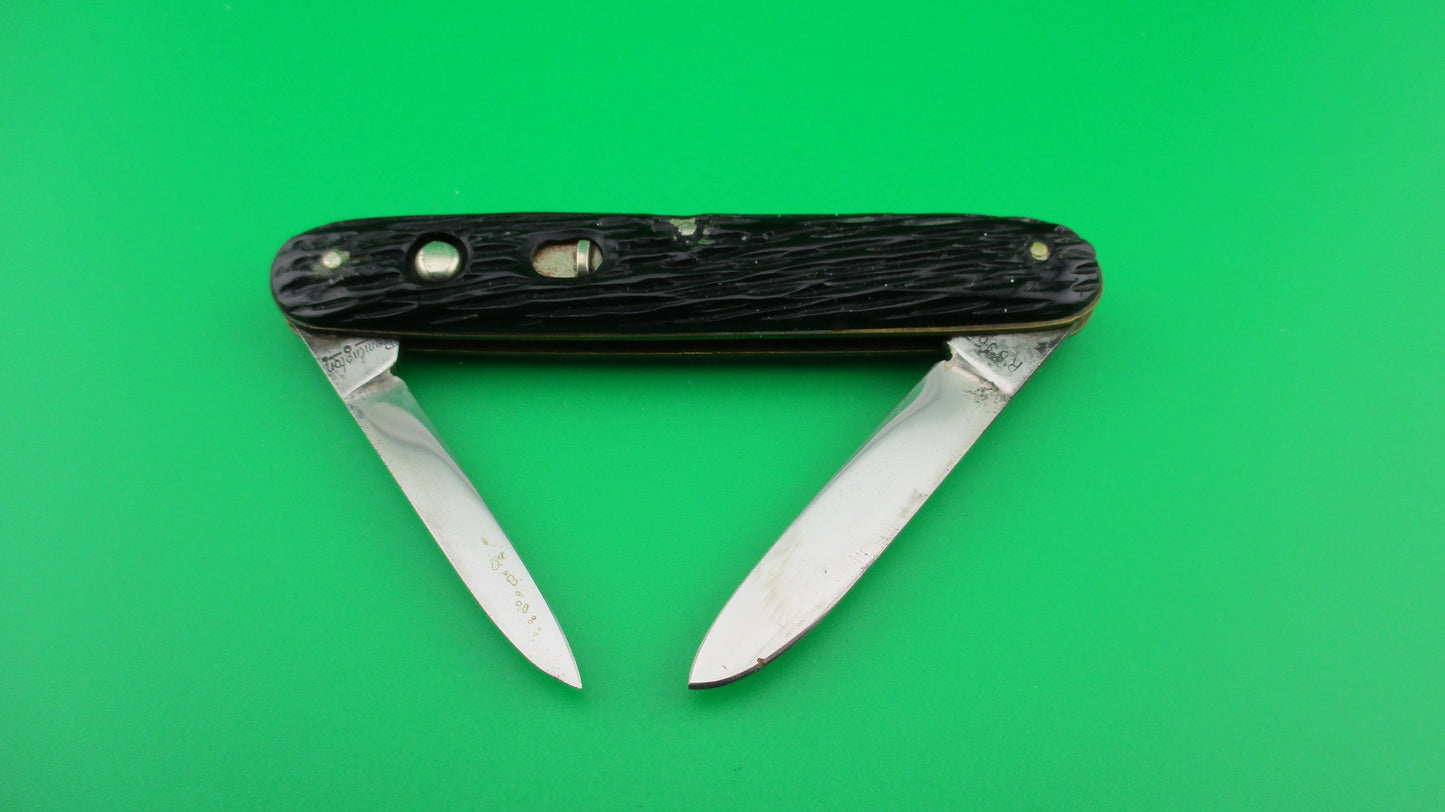 Remington R8065 Double Black jigged vintage switchblade knife