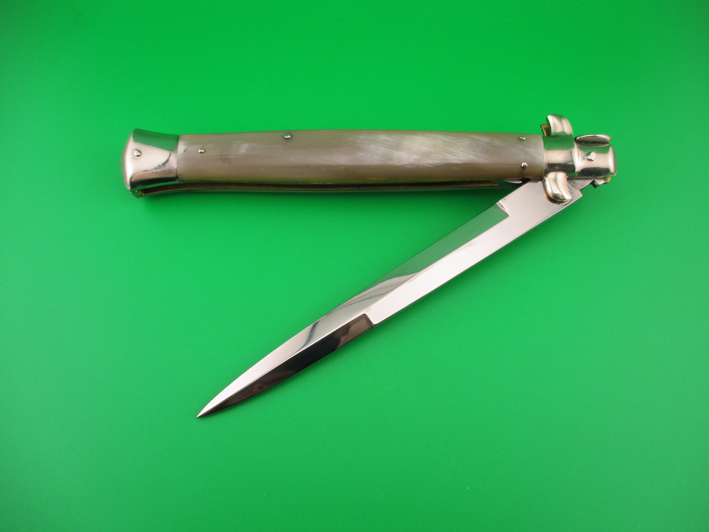 z AGA CAMPOLIN 33cm Picklock Stiletto Honey horn NOS automatic knife