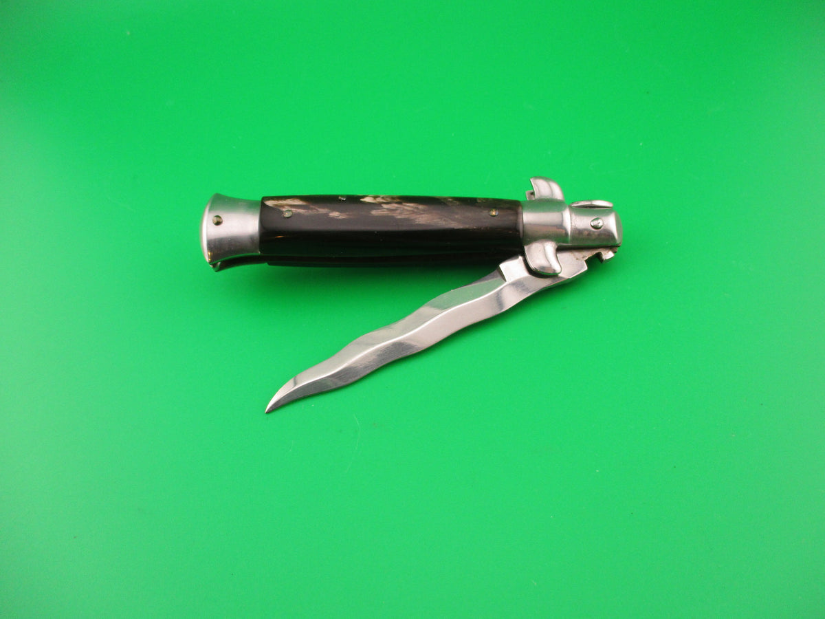 Sterile 18cm Italian Swivel Bolster KRIS blade vintage automatic knife