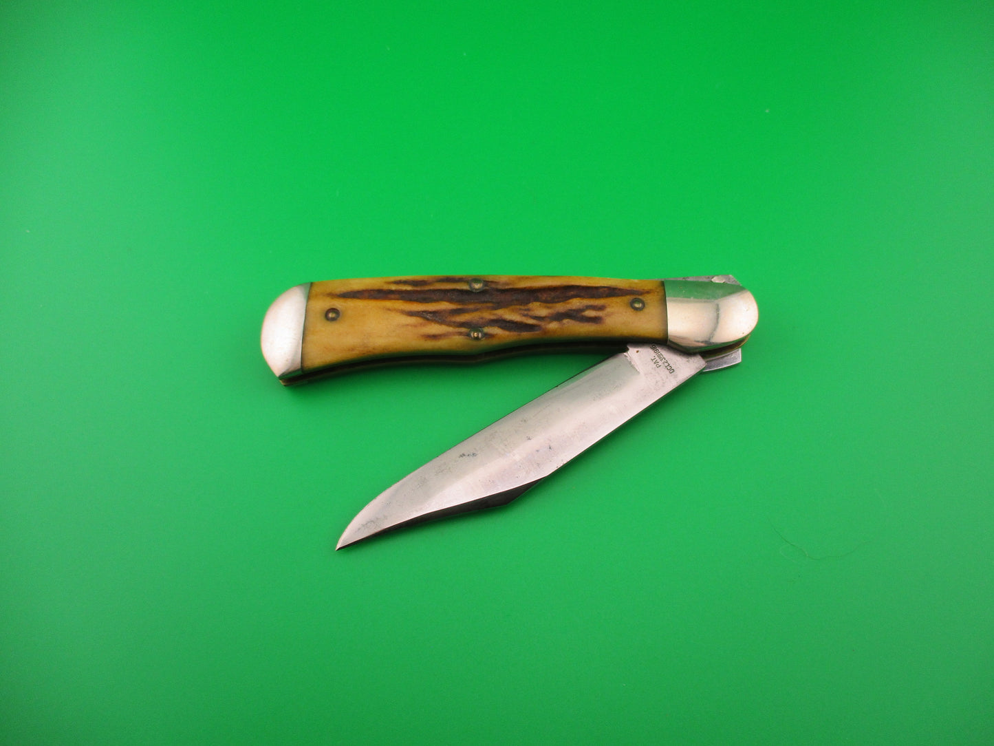 Aerial AC MFG Co Marinette, WIS Stag Lever K112 switchblade knife