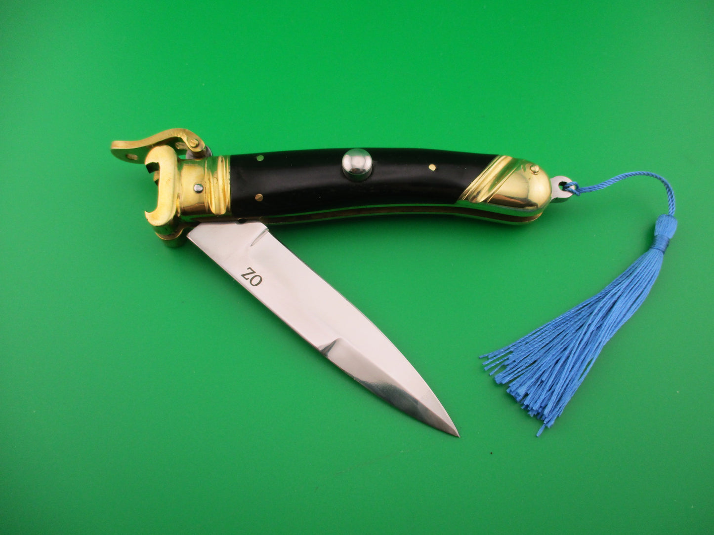 OZ 23cm Scarperia Tonerini Italian Inspired Fulcrum Shell puller Custom Automatic Knife