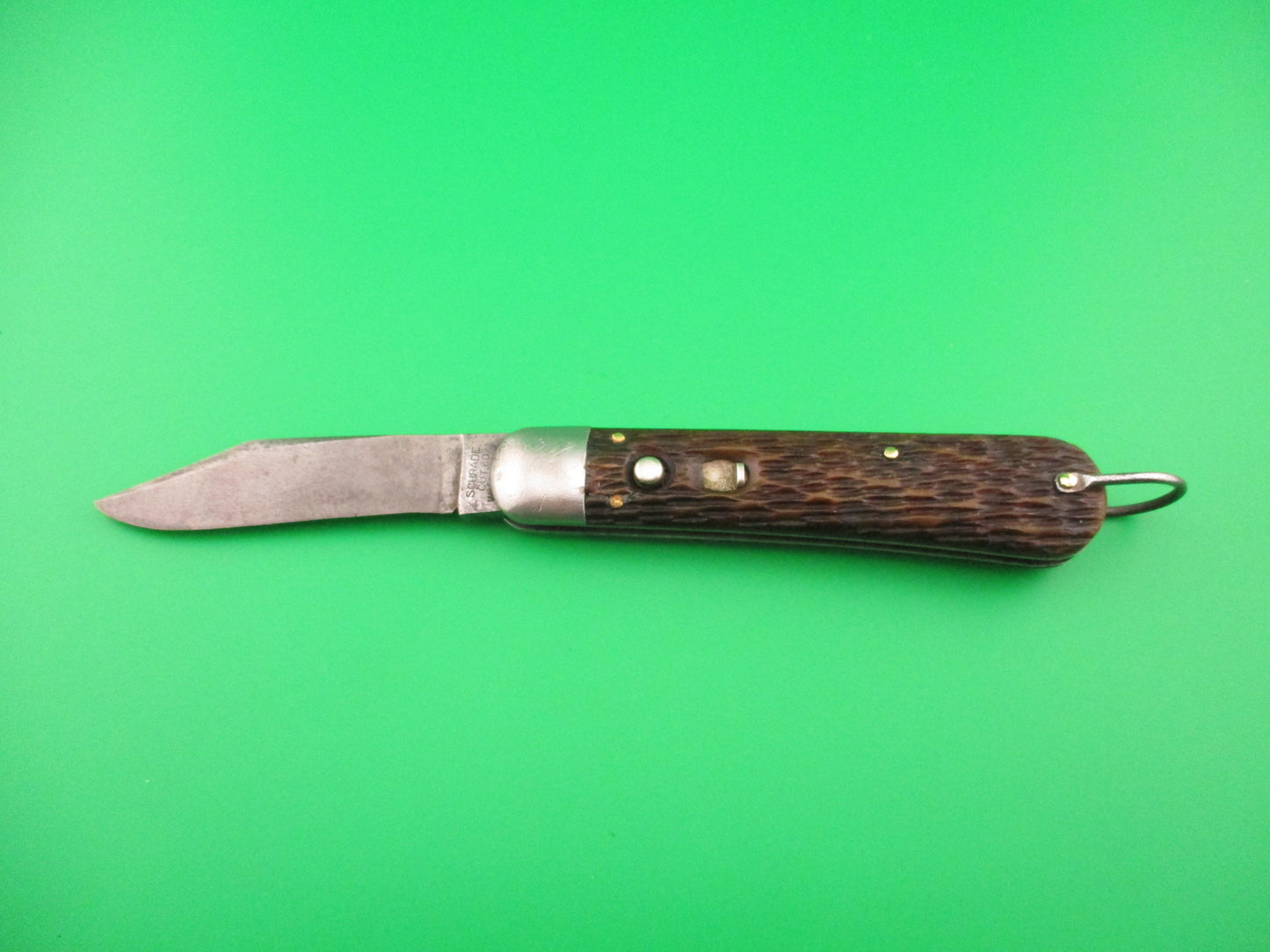 SCHRADE CUT CO M2 Bone WWII Paratrooper Military issue switchblade knife