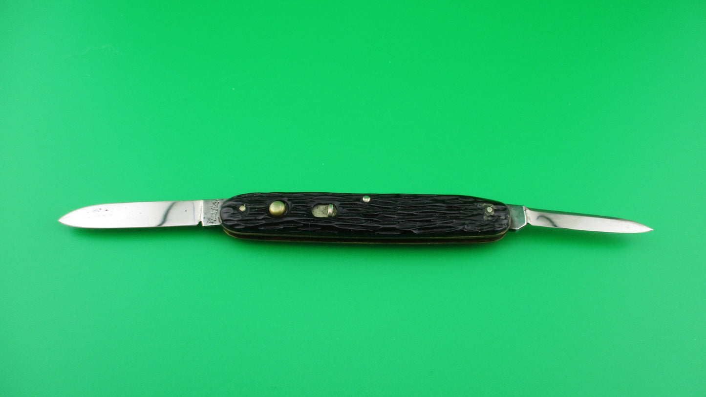 Remington R8065 Double Black jigged vintage switchblade knife