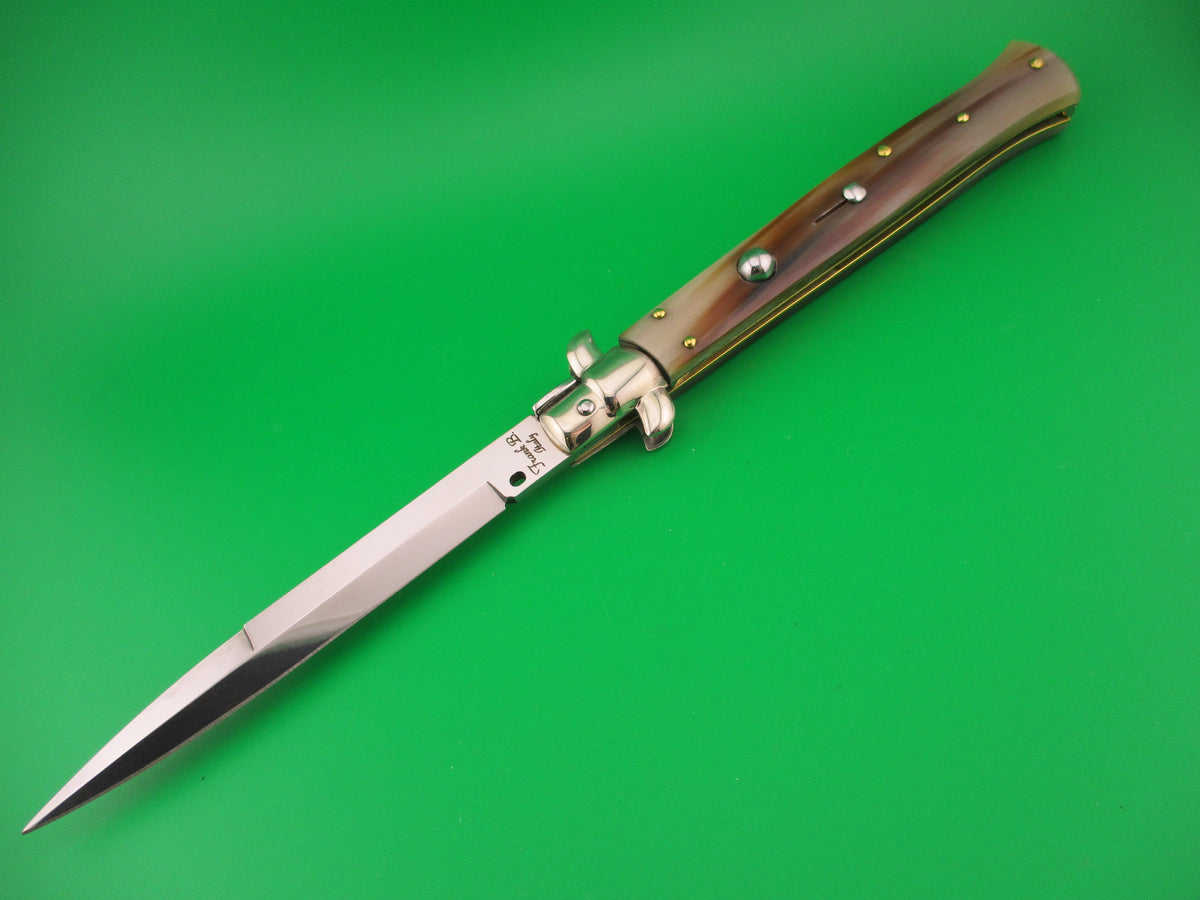 Frank B Italy 28cm Italian Fantail Swivel bolster Light horn automatic knife