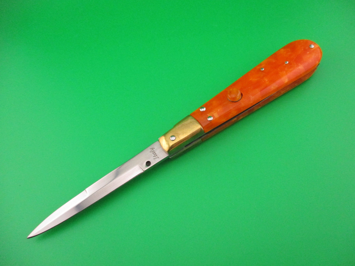 Italy 22cm Italian Swivel bolster Customized "Orange Madness" automatic knife Slo Joe