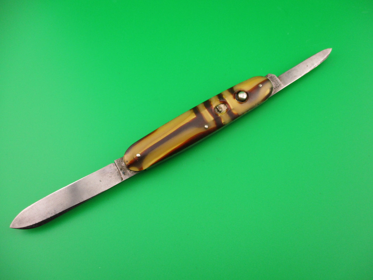 SCHRADE CUT CO Large 3 3/4" double Spear Butter & Molasses automatic knife