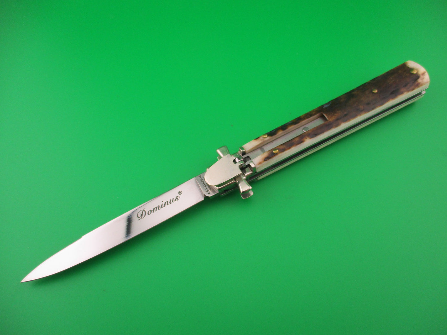 AGA CAMPOLIN Dominus 23cm Stag Lever automatic knife