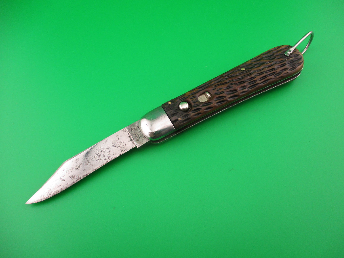 SCHRADE CUT CO M2 Bone WWII Paratrooper Military issue switchblade knife