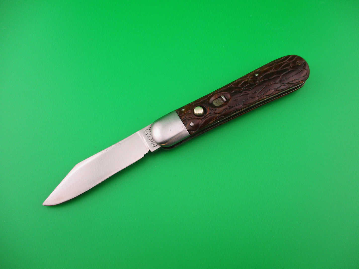 PRESTO Scout Brain Wormgroove model 1000 Vintage 1940s automatic knife