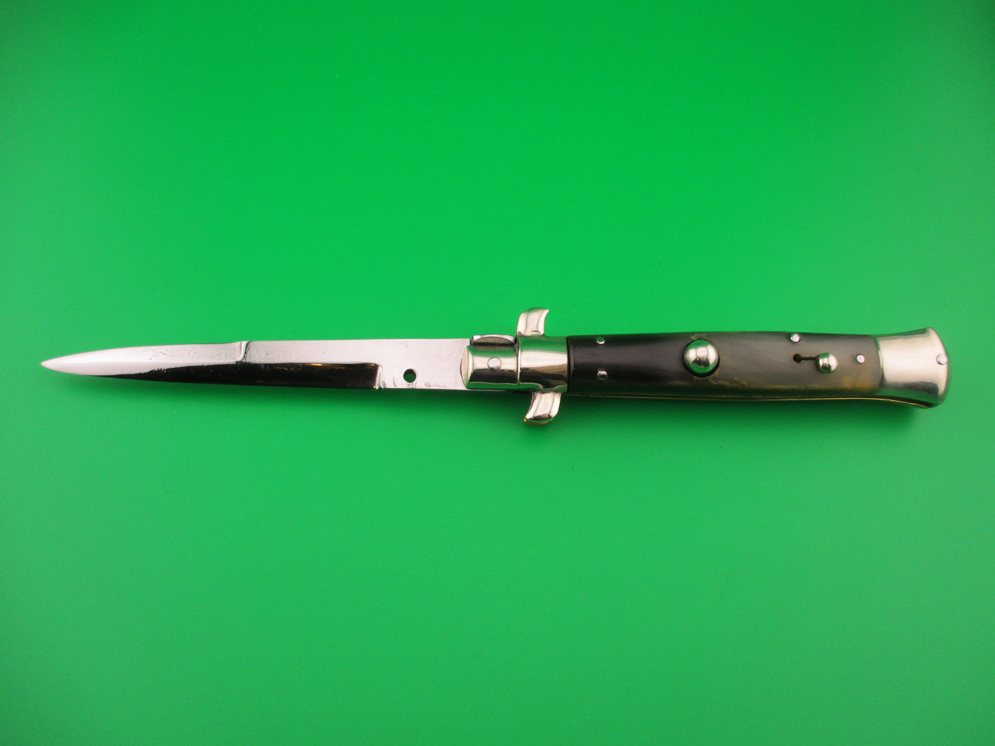 Sterile 23cm Italian Picklock Horn Bayonet Vintage 1950s automatic knife