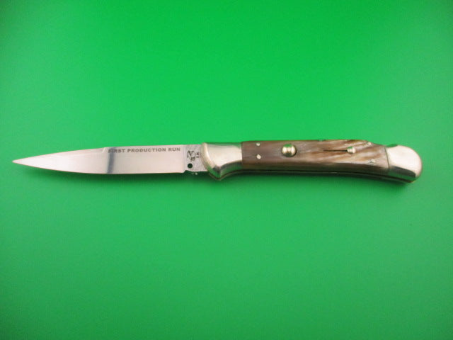 AROSA MANIAGO ITALY 24cm Italian DM Horn Lockback automatic knife
